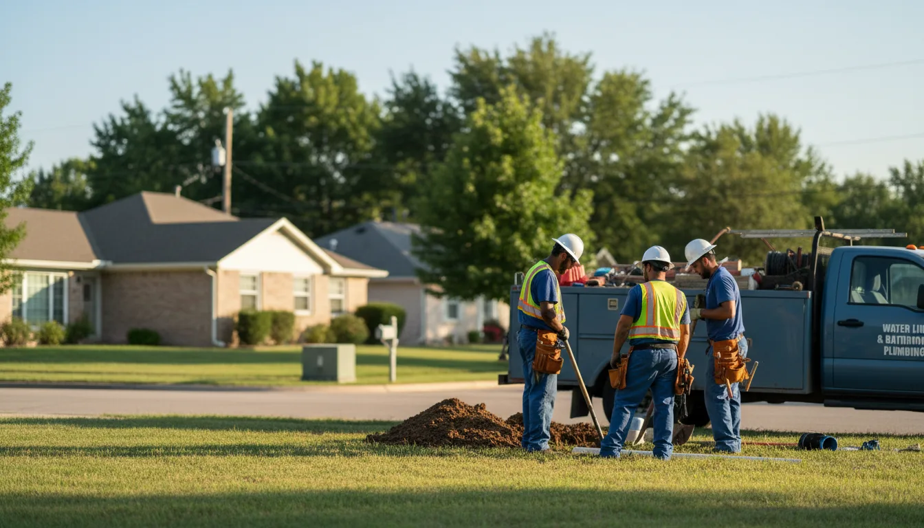 Residential water line and bathroom plumbing service in Barry, MN